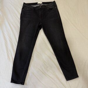 Lafayette 148 Women’s 32/14 Mercer Skinny‎ Jeans in Washed Onyx Black Mid Rise